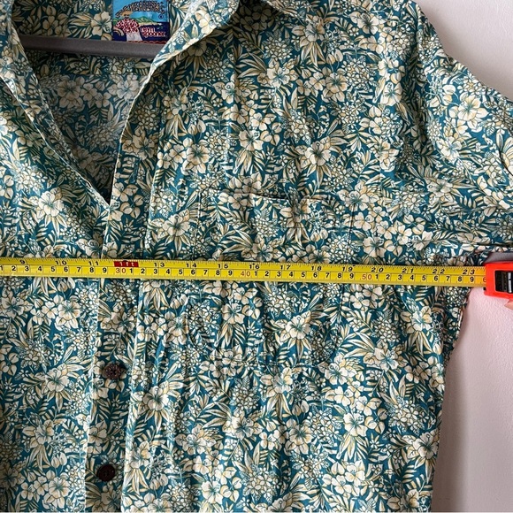 Reyn Spooner Joe Kealuha’s Vintage Floral Hawaiian Green Shirt aloha men’s small - Picture 10 of 13